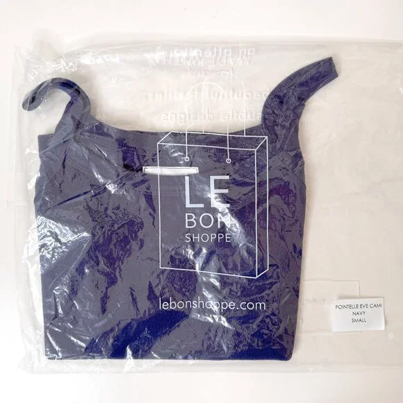 Le Bon Shoppe Pointelle Eve Cami Navy - Picture 5 of 6